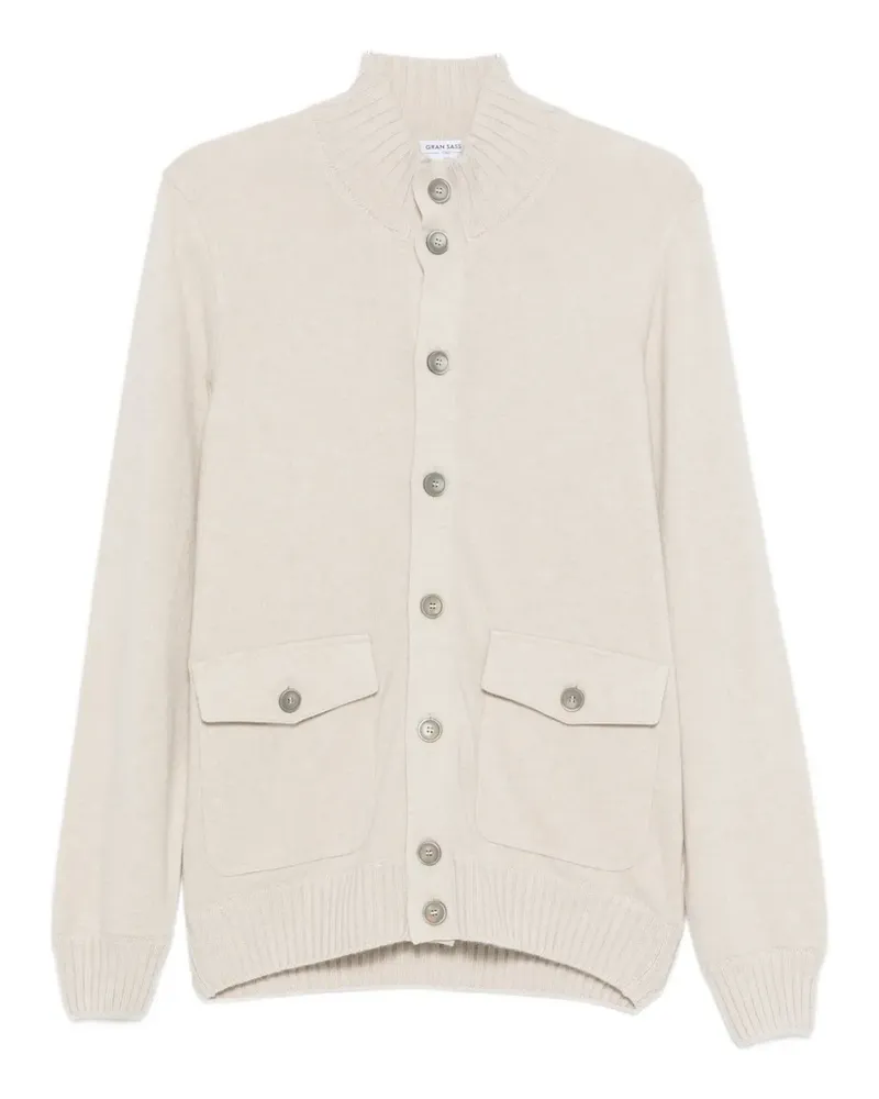 Gran Sasso button pocket cardigan - Nude Nude