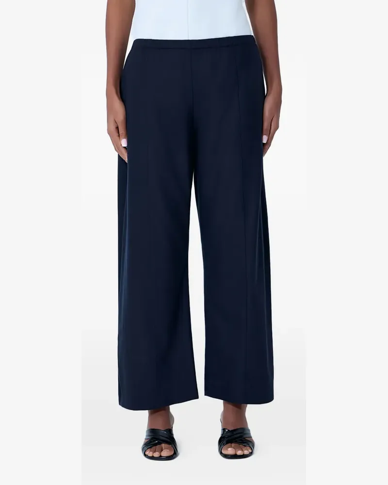 KHAITE elasticated wide-leg palazzo pants - Blau Blau