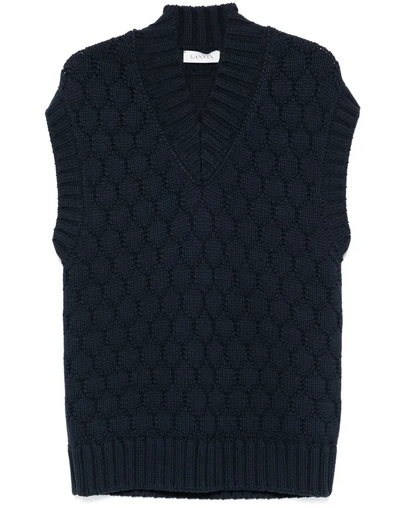 Lanvin Gestrickter Pullunder - Blau Blau