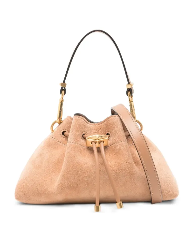 Jimmy Choo Kleiner Cinch Tote Bag aus Wildleder - Nude Nude