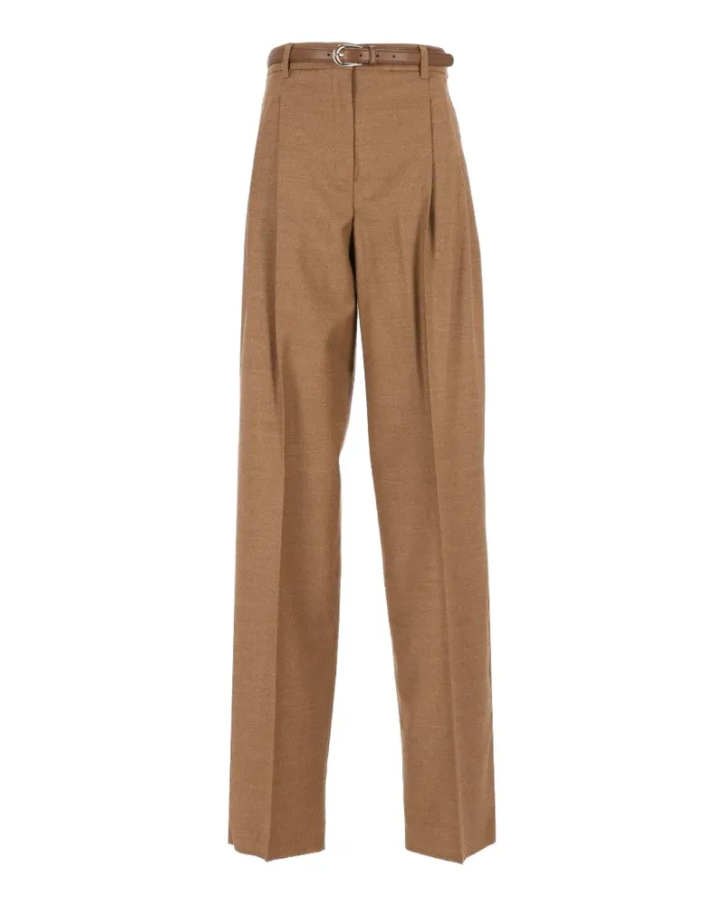 Max Mara Klassische Bundfaltenhose - Braun Braun