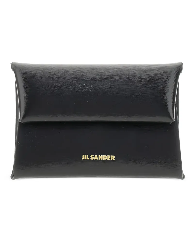 Jil Sander Portemonnaie mit Logo - Schwarz Schwarz