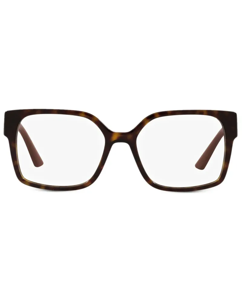 Prada Brille mit eckigem Gestell - Braun Braun