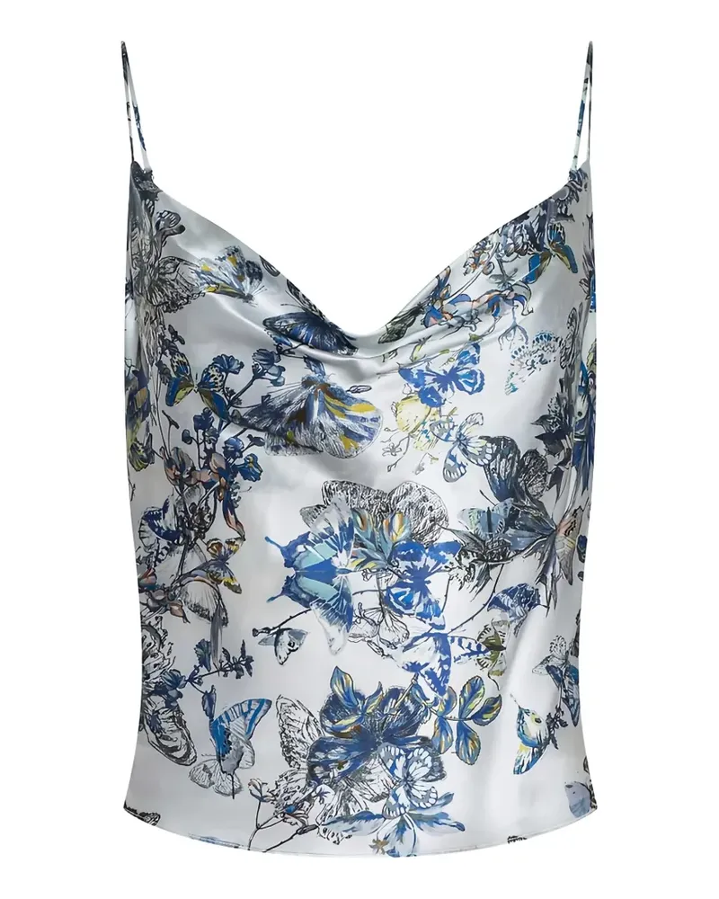 L'Agence Calista butterfly-print camisole - Weiß Weiß