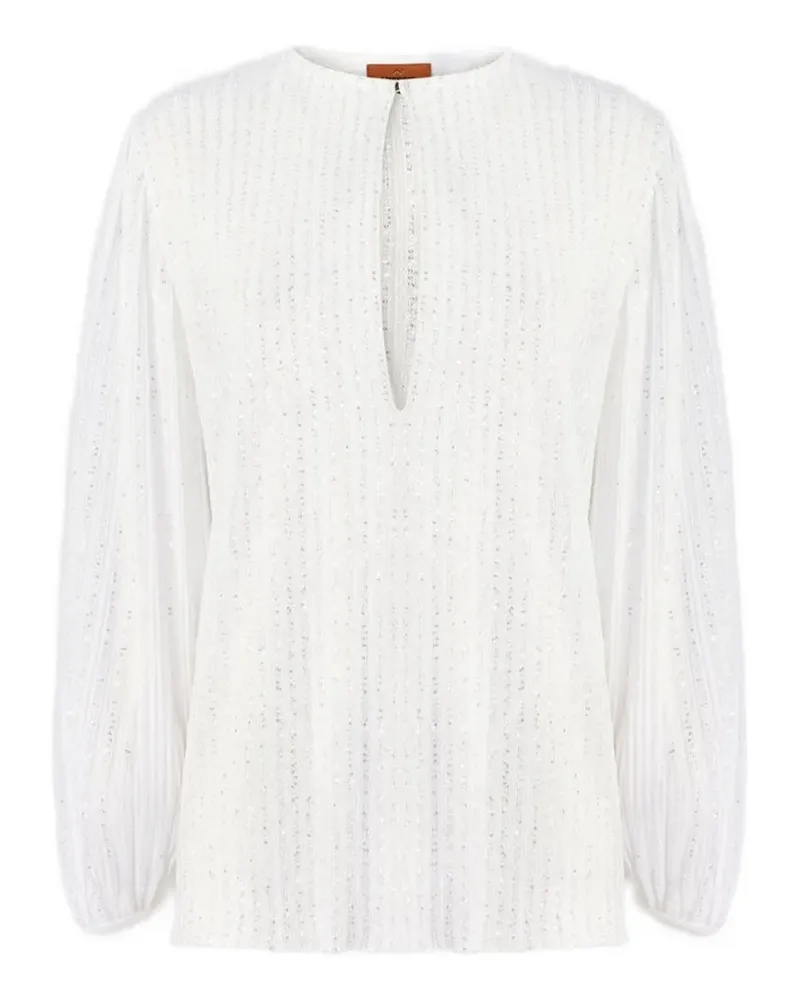 Missoni Bluse mit Ballonärmeln - Weiß Weiß