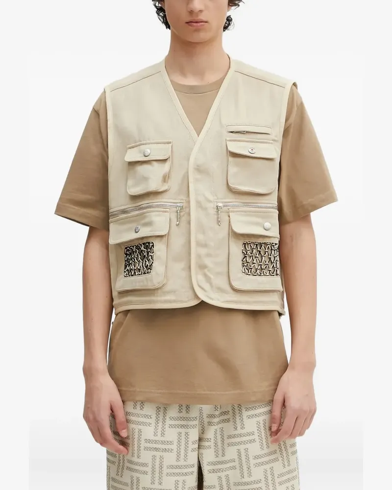 Kenzo zip pocket gilet - Nude Nude