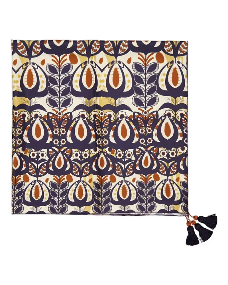 PAULA Schal mit Print - Blau Blau