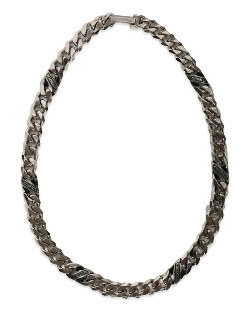 VETEMENTS Halskette mit Logo - Silber Silber