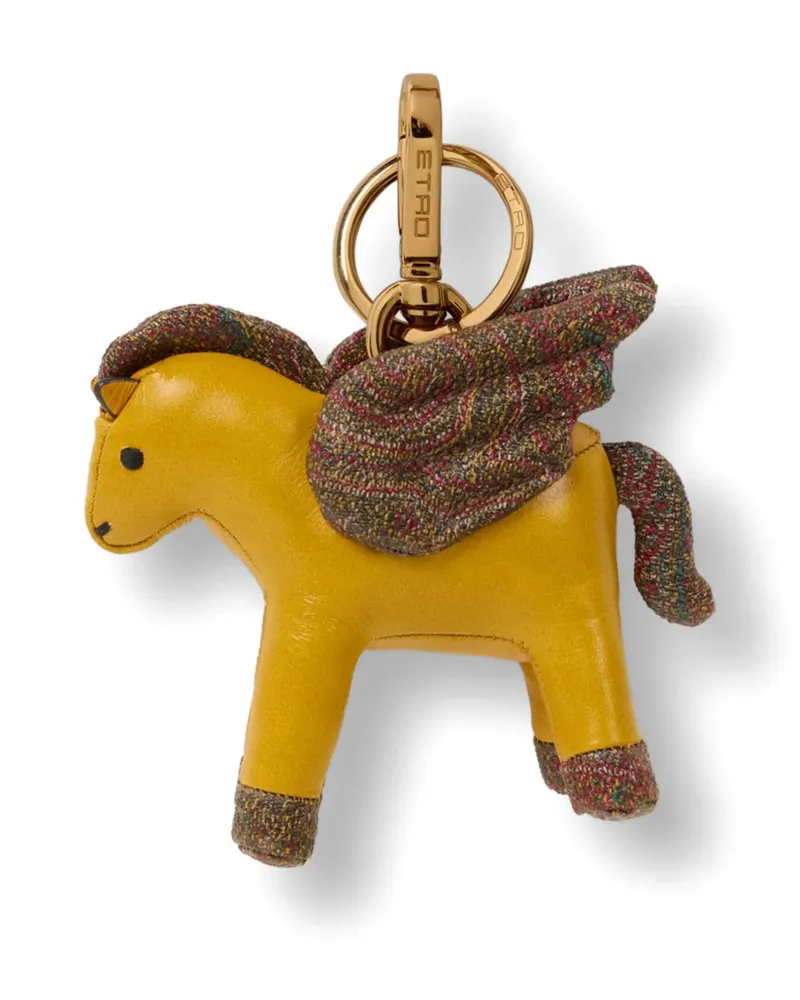 Etro Pegaso Taschenanhänger - Gelb Gelb