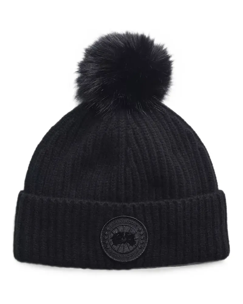 Canada Goose Gerippte Beanie - Schwarz Schwarz