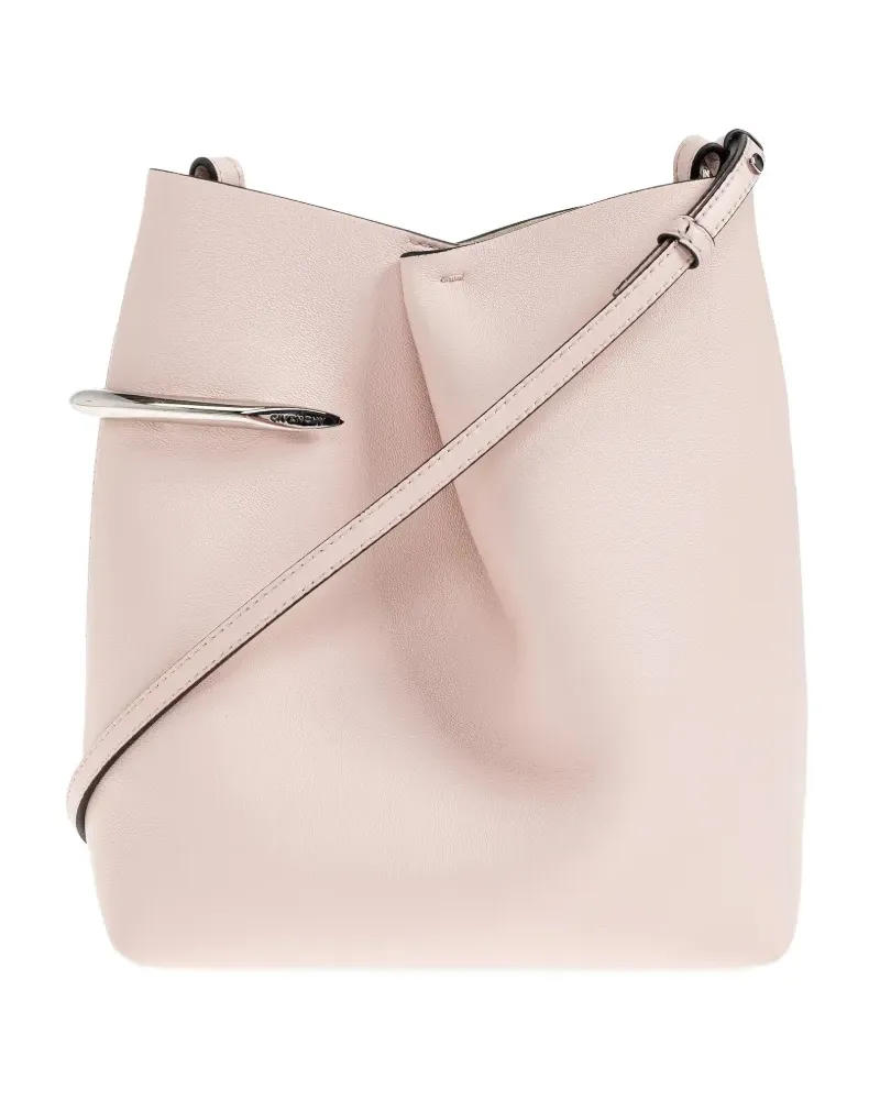 Givenchy Pinch Me metal-bar leather bucket bag - Rosa Rosa