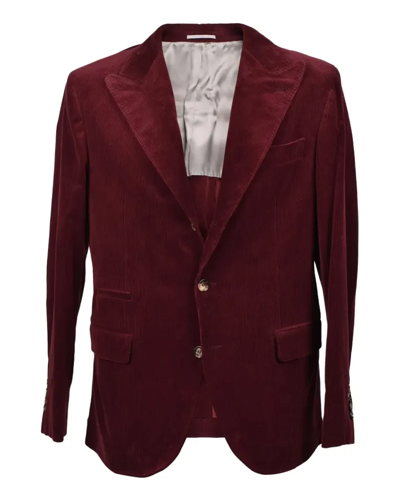 Brunello Cucinelli Cord-Sakko mit fallendem Revers - Rot Rot