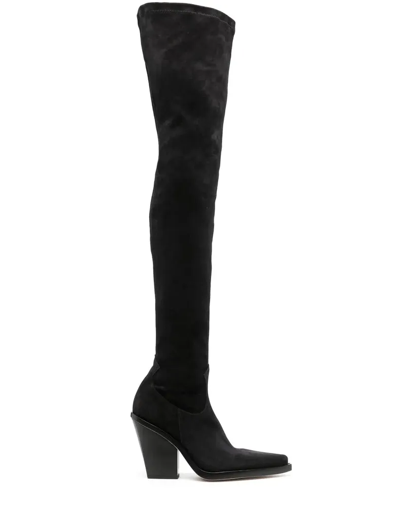 Paris Texas Vegas Stiefel 100mm - Schwarz Schwarz