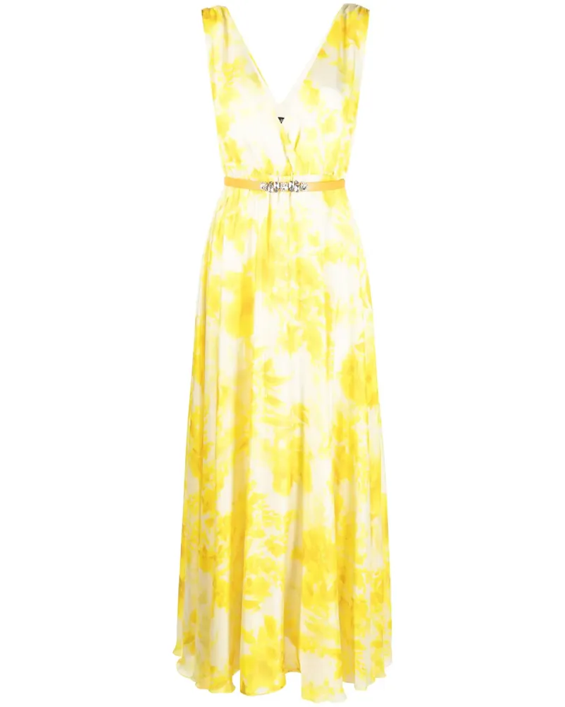 Liu Jo Kleid mit Blumen-Print - Gelb Gelb