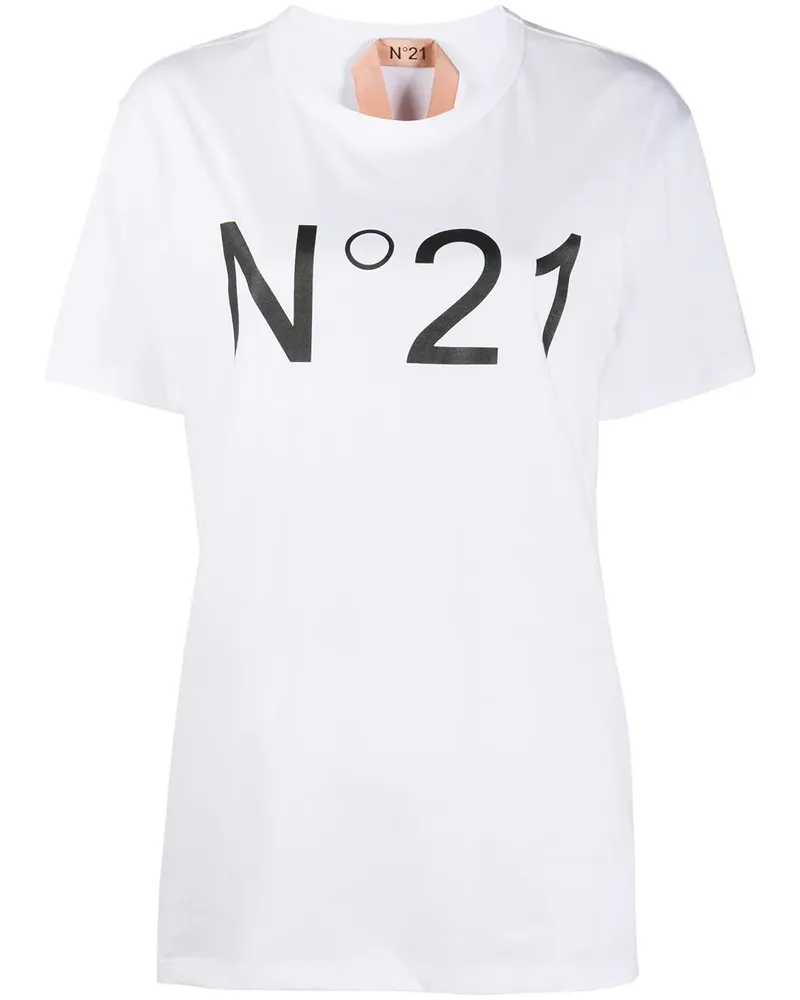 N° 21 T-Shirt mit Logo-Print - Weiß Weiß
