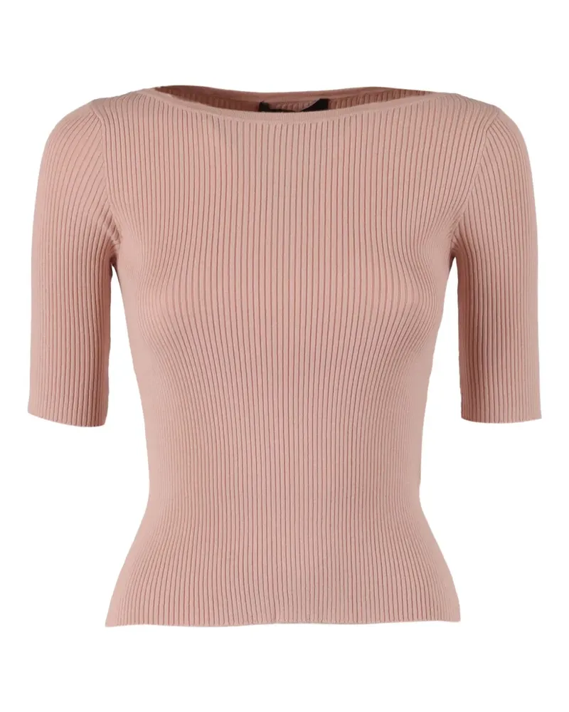 Max Mara Geripptes Waser T-Shirt - Rosa Rosa