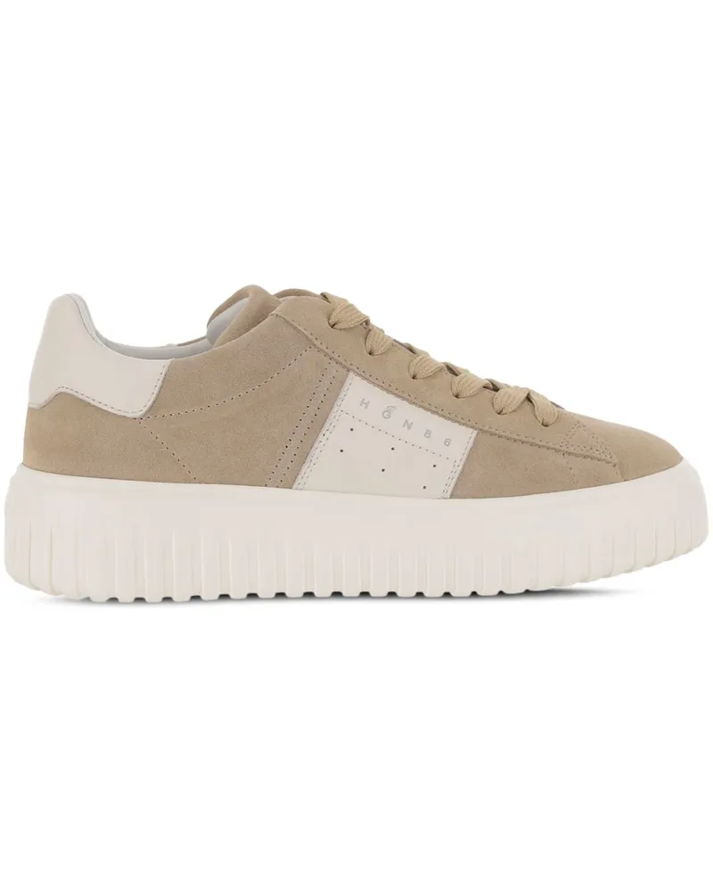 Hogan H-Stripes Sneakers - Nude Nude