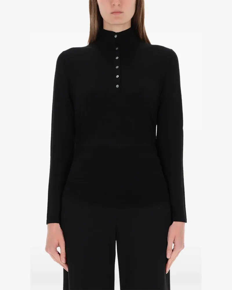 Theory buttoned turtleneck sweater - Schwarz Schwarz