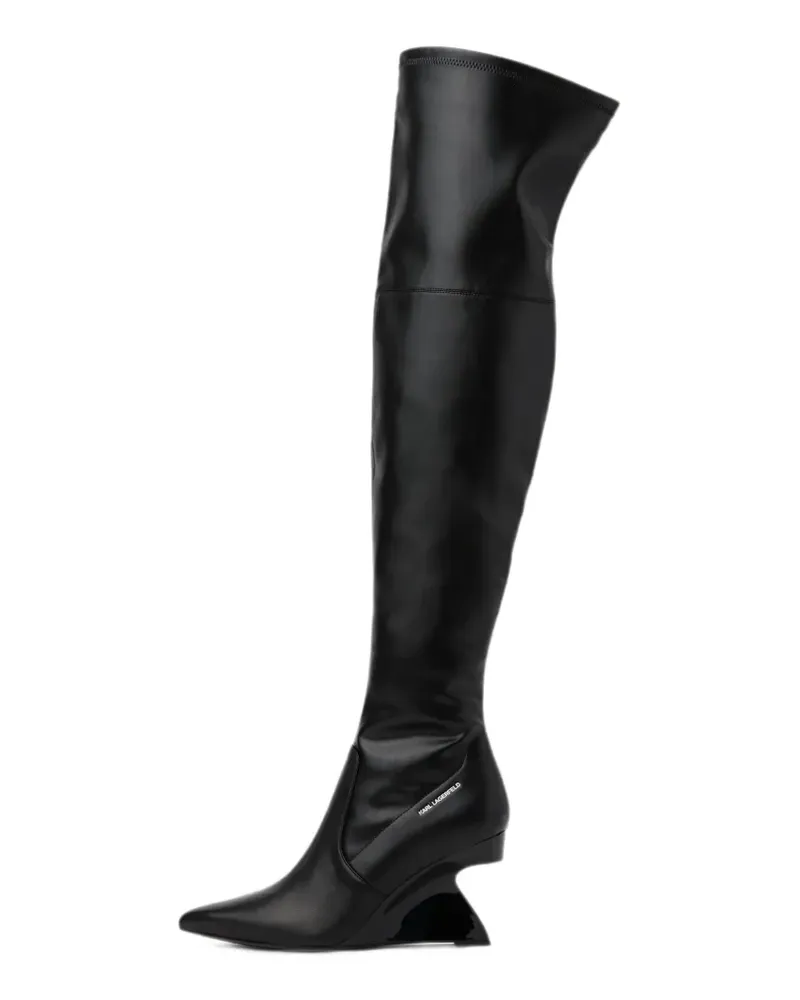 Karl Lagerfeld Waverly Overknee-Boots - Schwarz Schwarz