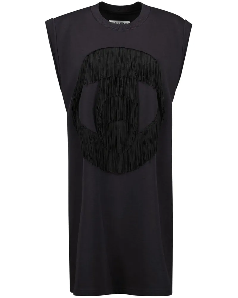 Maison Margiela Kleid mit Fransen - Schwarz Schwarz
