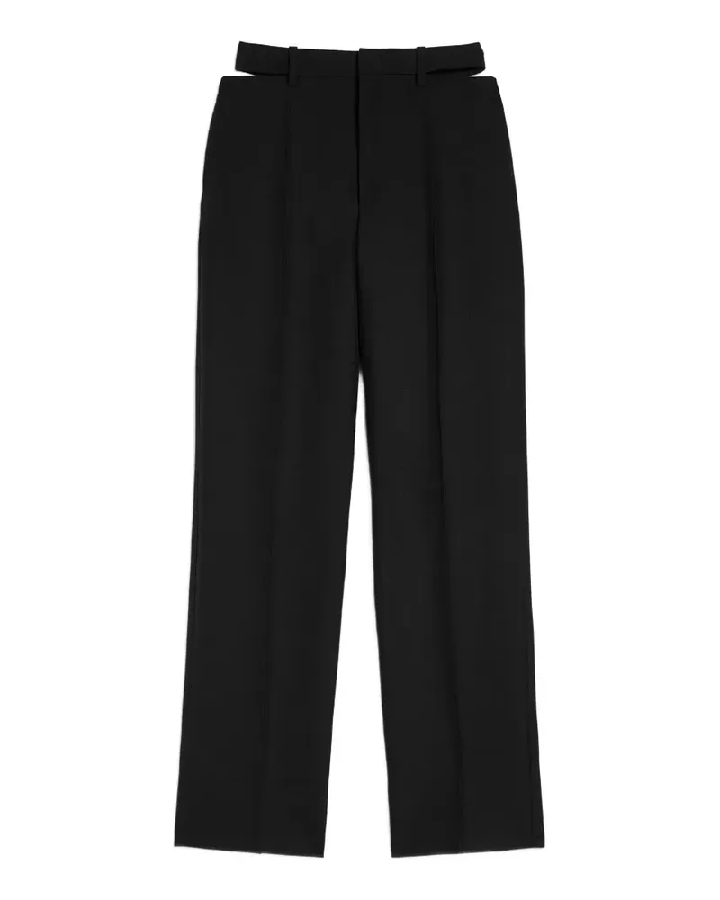 Jil Sander Hose mit Cut-Out - Schwarz Schwarz