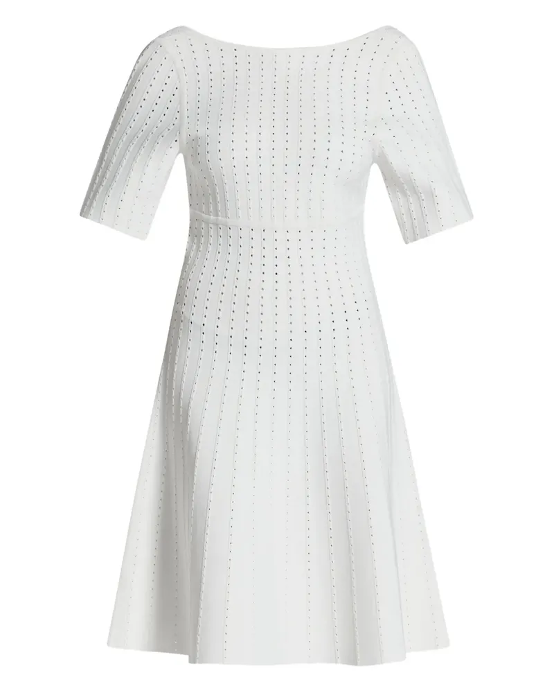 Hervé Léger Kurzärmeliges Donna Kleid - Weiß Weiß