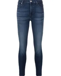 7 for all mankind Ausgeblichene Skinny-Jeans Blau