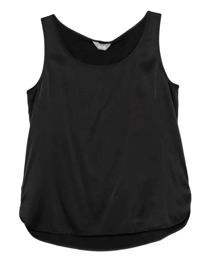 Max Mara Top mit U-Ausschnitt - Schwarz Schwarz
