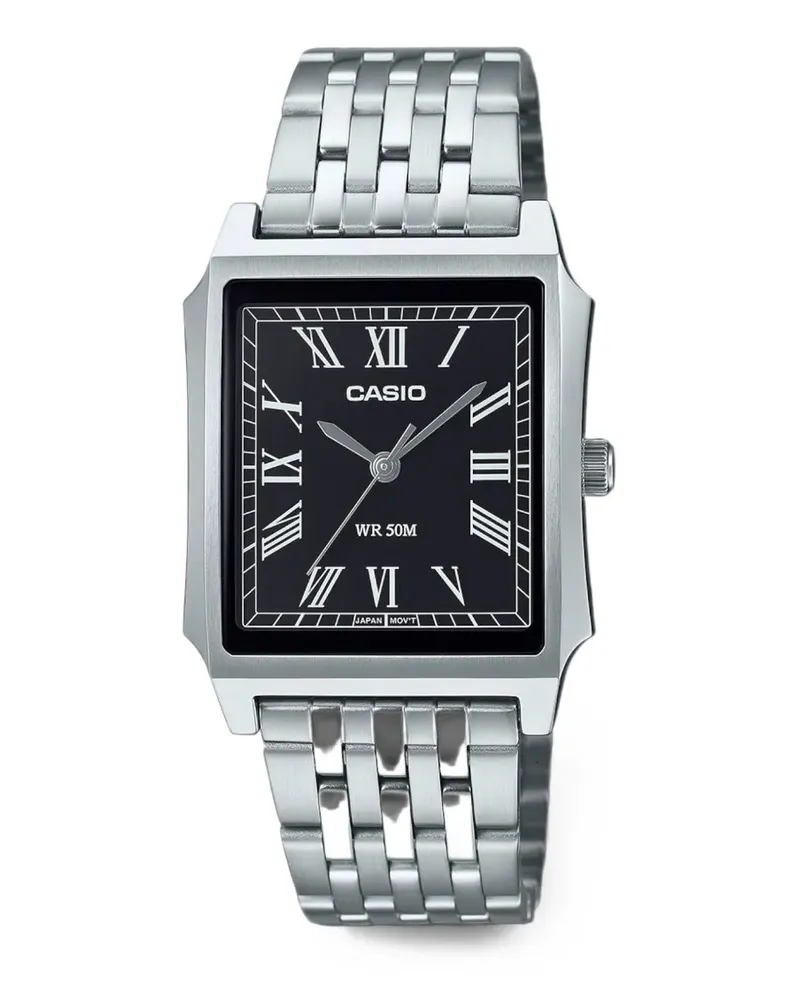 Casio Armbanduhr mit römischen Ziffern 33mm - Schwarz Schwarz