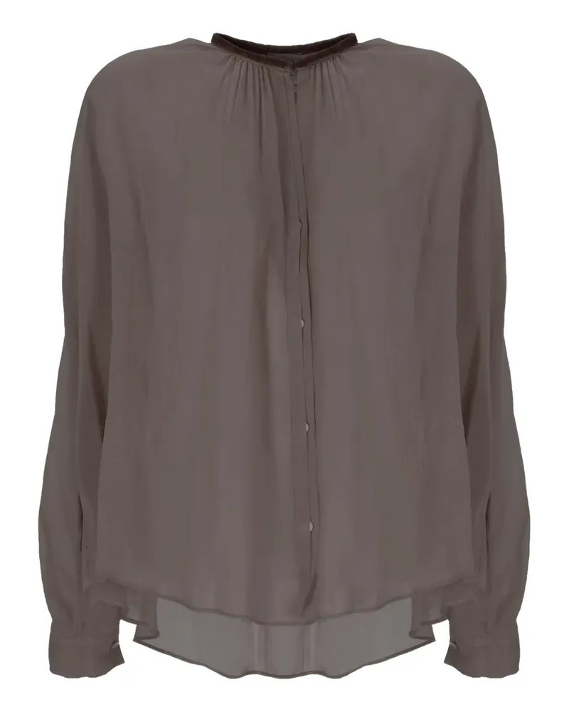 forte_forte buttoned top - Grau Grau