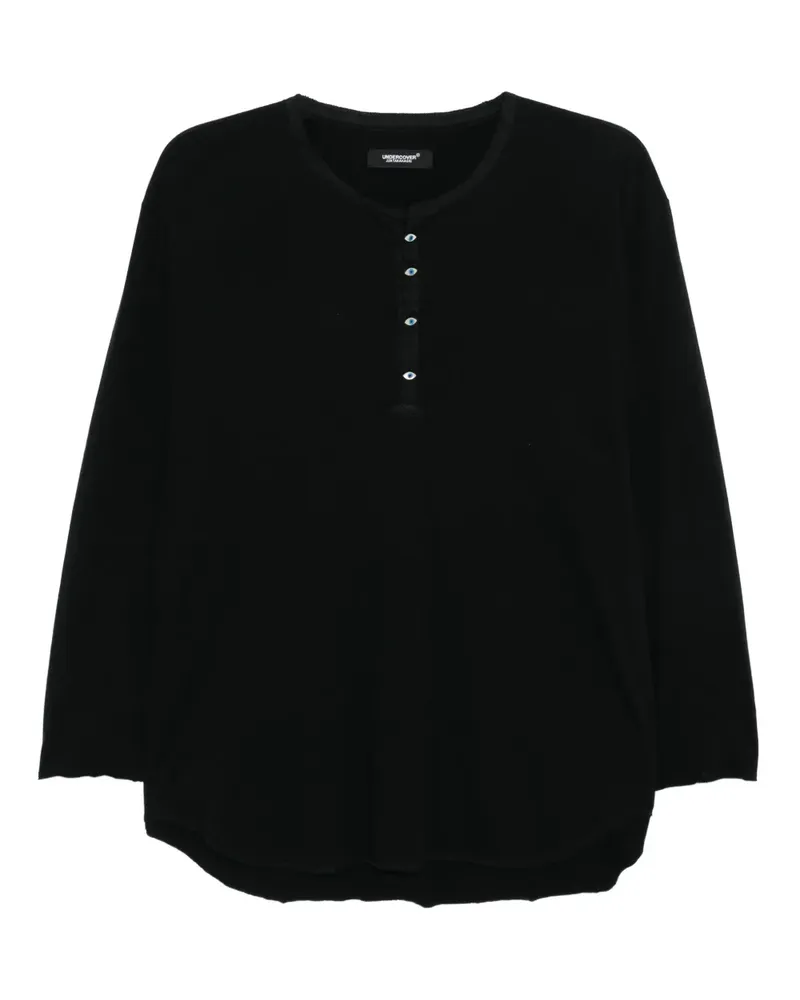 Undercover Klassisches Langarmshirt - Schwarz Schwarz