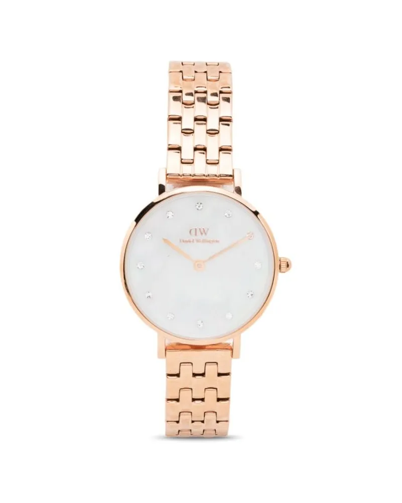 Daniel Wellington Petite Lumine 5-Link Armbanduhr 28mm - Rosa Rosa