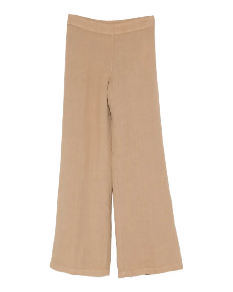 120% Lino wide-leg trousers - Nude Nude