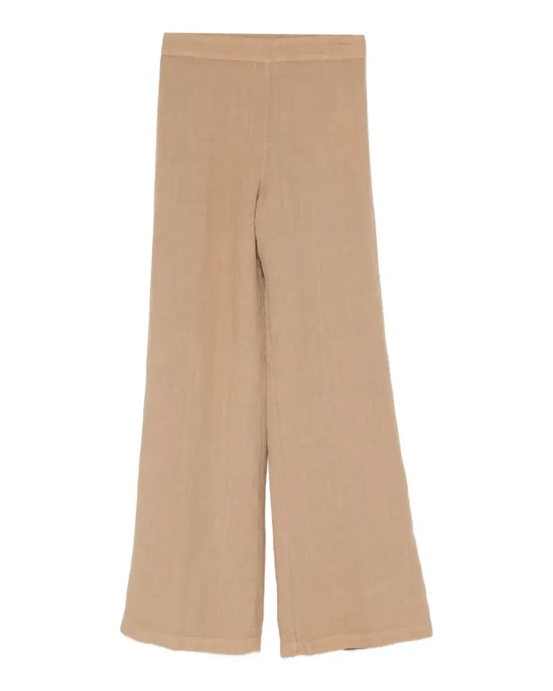 120% Lino wide-leg trousers - Nude Nude