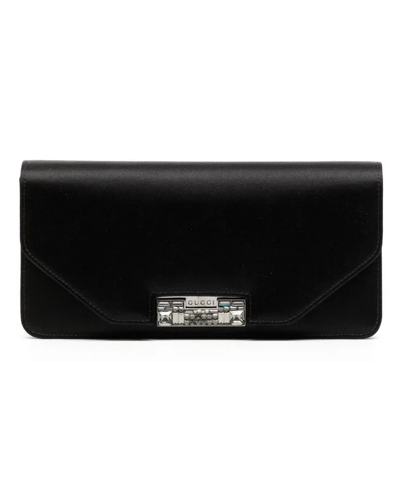 Gucci Clutch mit Logo-Gravur - Schwarz Schwarz