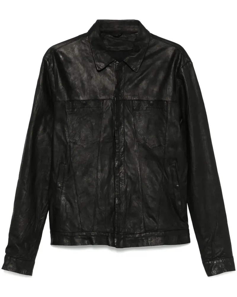 Giorgio Brato Klassische Lederjacke - Schwarz Schwarz