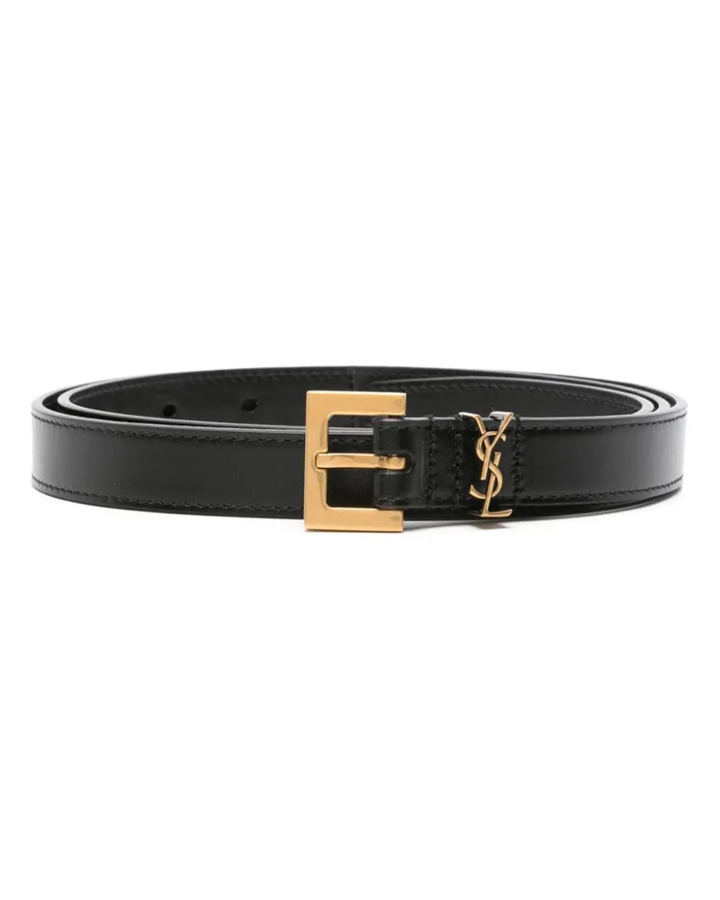 Saint Laurent Cassandre Gürtel - Schwarz Schwarz