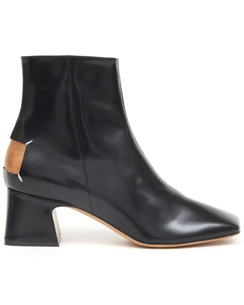 Maison Margiela Décortiqué Stiefel mit Ziernähten 60mm - Schwarz Schwarz