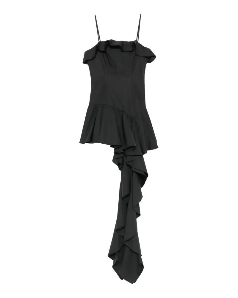 Giuseppe di Morabito ruffled asymmetric mini dress - Schwarz Schwarz