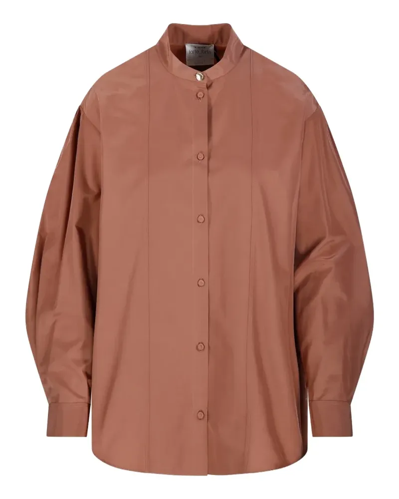 forte_forte long-sleeve shirt - Braun Braun