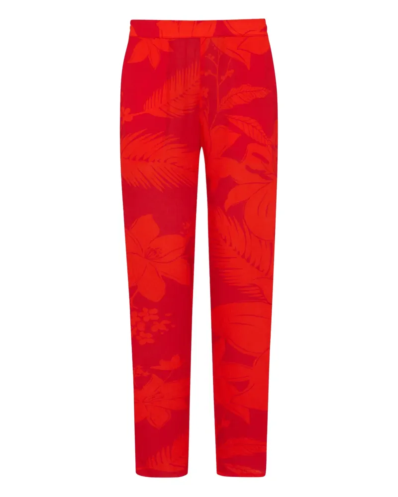 Vilebrequin flower-pattern trousers - Rot Rot