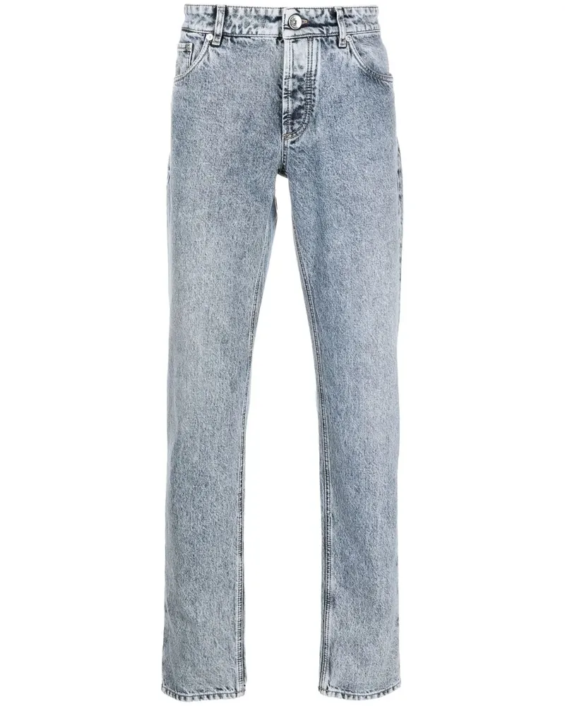 Brunello Cucinelli Tief sitzende Slim-Fit-Jeans - Blau Blau