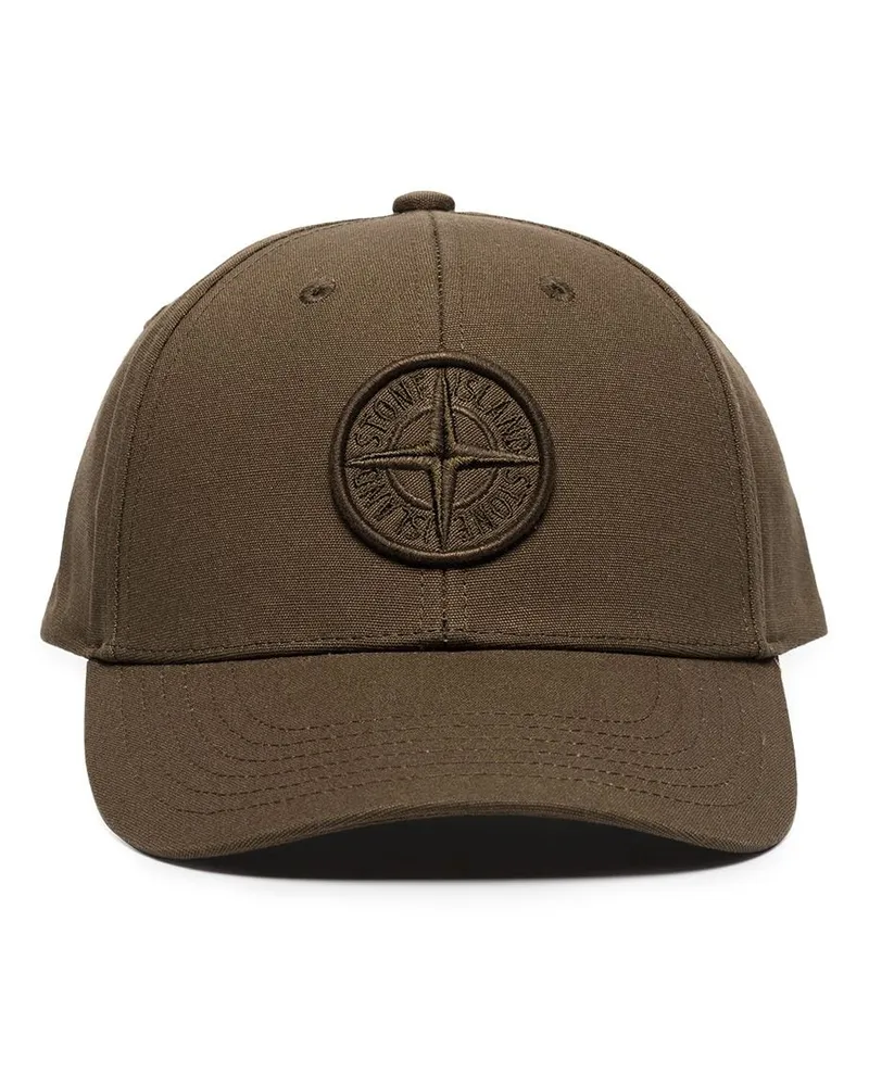 Stone Island Baseballkappe mit Logo-Stickerei Grün