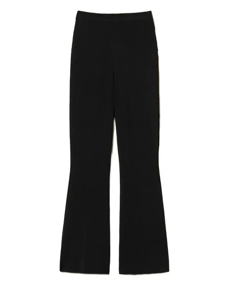 Twin-Set Ausgestellte Strickhose - Schwarz Schwarz