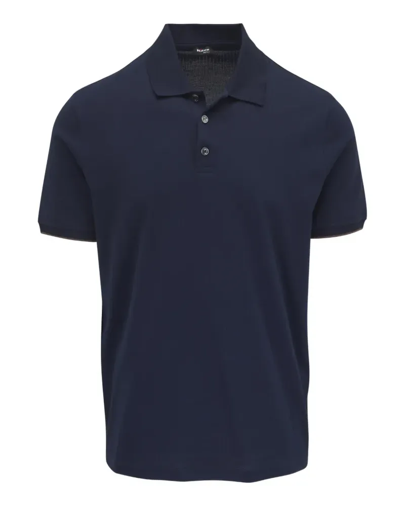 Kiton short-sleeve polo shirt - Blau Blau