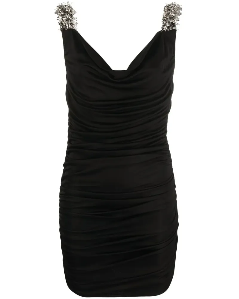 Pinko Minikleid mit Kristallträger - Schwarz Schwarz