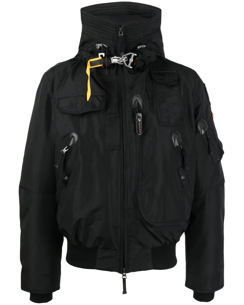Parajumpers Kapuzenjacke mit Logo-Patch Schwarz