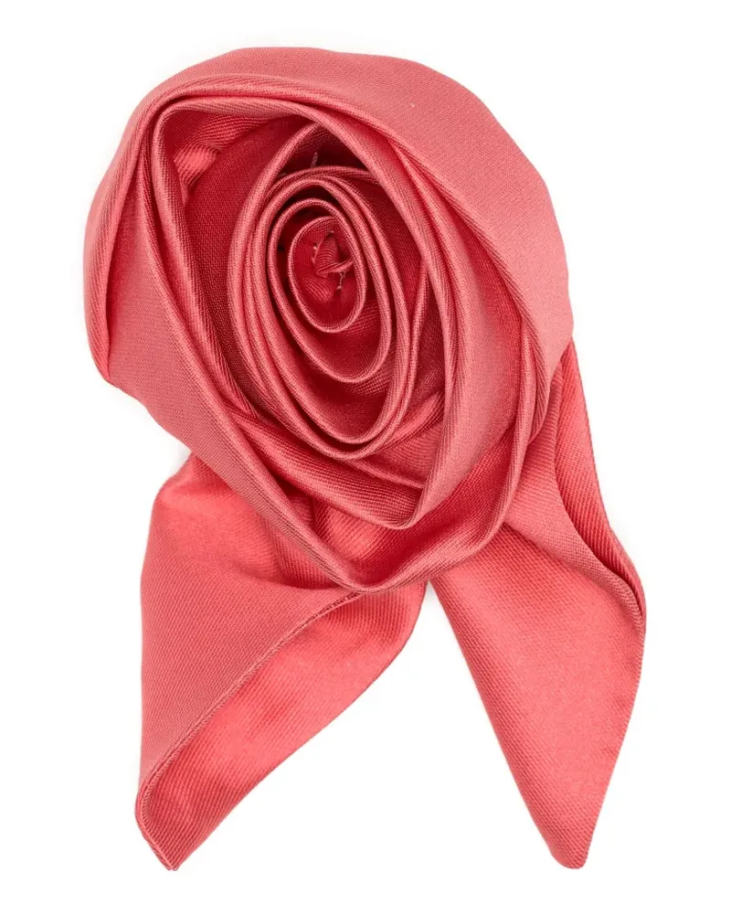 Dice Kayek Brosche mit Blumenapplikation - Rosa Rosa