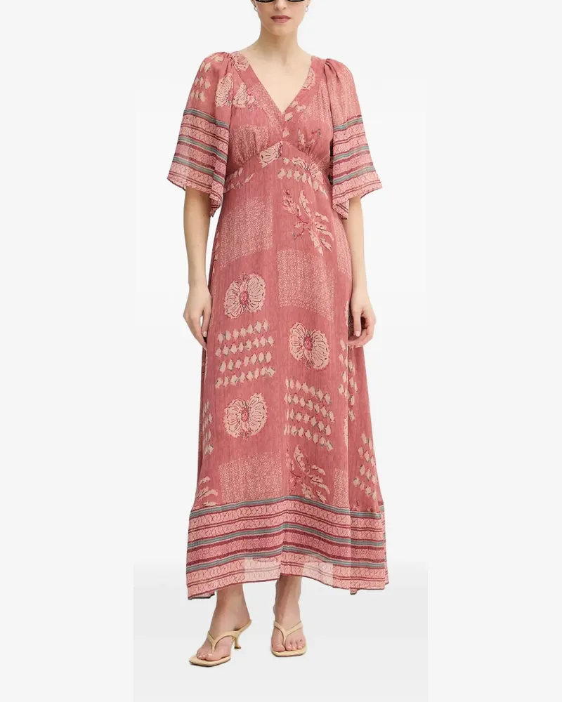 Hoss Intropia Ana flared-sleeve maxi dress - Rosa Rosa