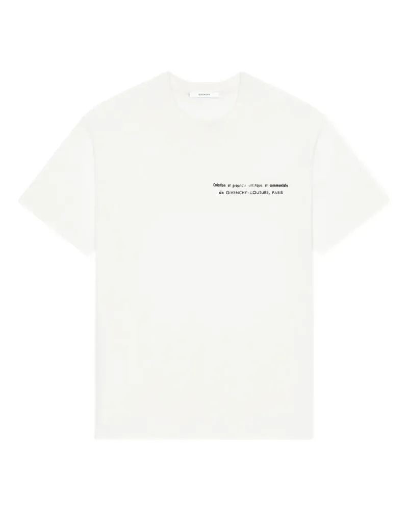 Givenchy T-Shirt mit Logo-Print - Weiß Weiß